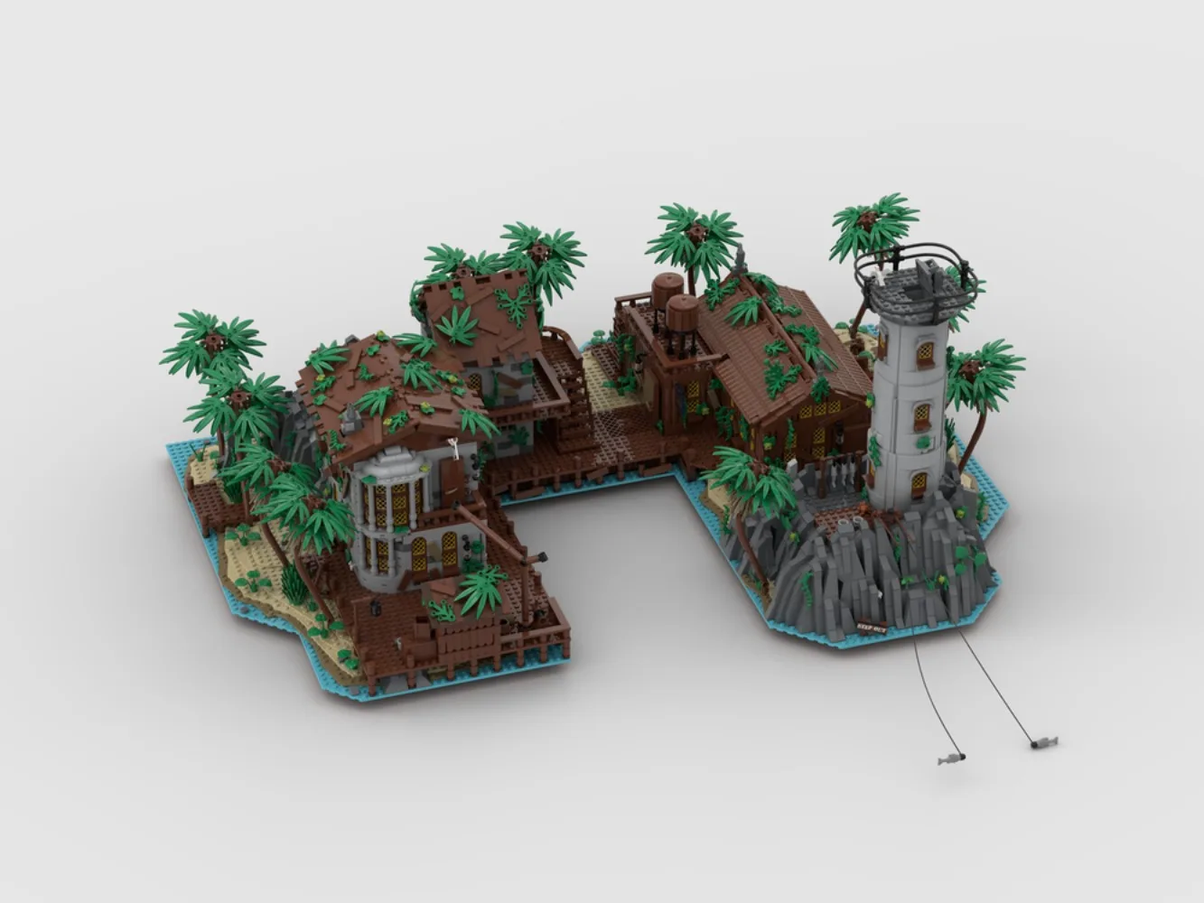 

Custom MOC-175455 Pirate Island Bay with Harbour, Tavern, Prison 9888 Parts