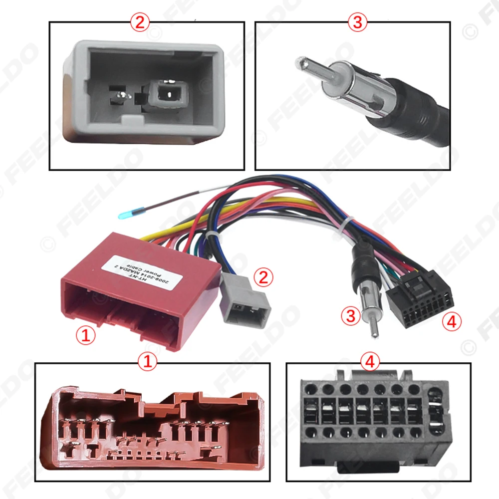 Car Navi Radio 16PIN Adaptor Power Cable For Mazda 2/3/6 Ruiyi Audio Stereo 16Pin Wiring Harness