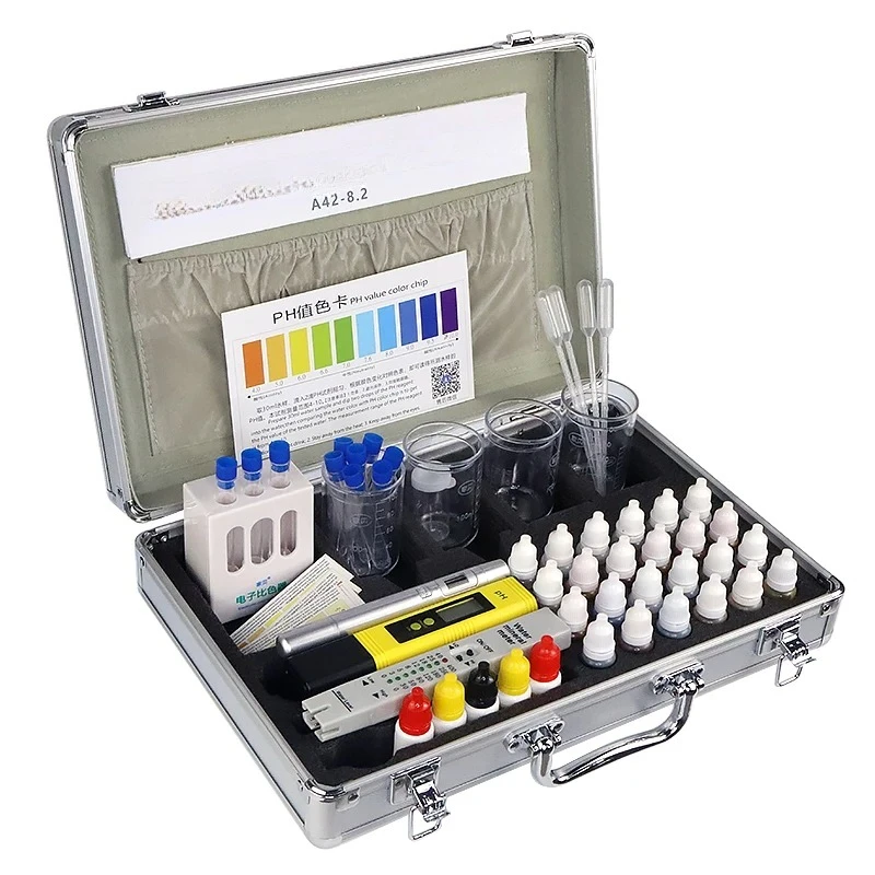 Latest Design Swimming Pool Aquarium Water test Kit with Active Water Reagent ph Meter/Freshwater Aquaculture Testing