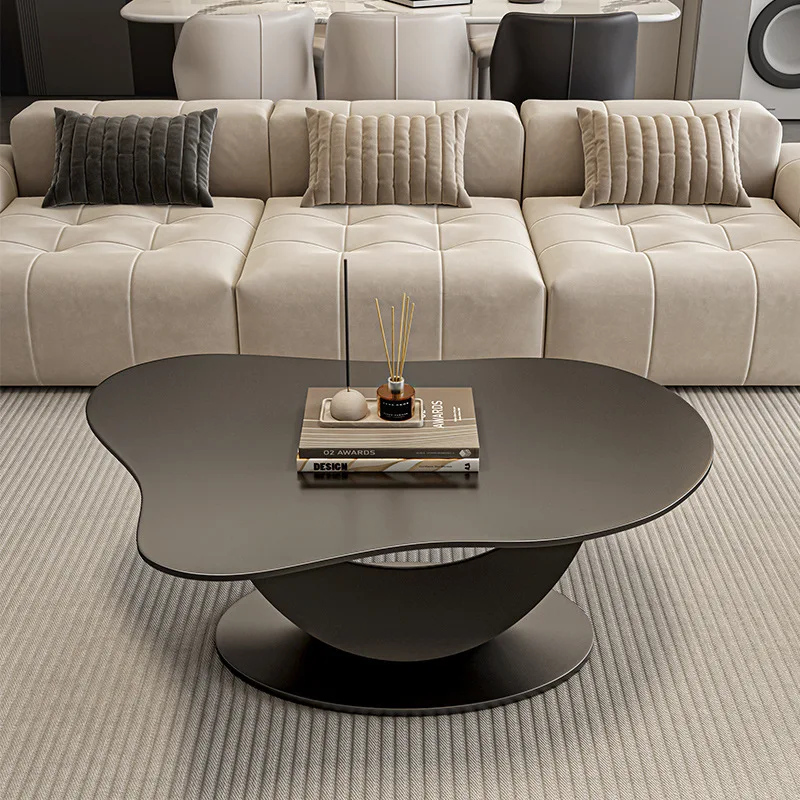Rock slab coffee table light luxury modern simple living room household small apartment special-shaped irregular cloud new creat