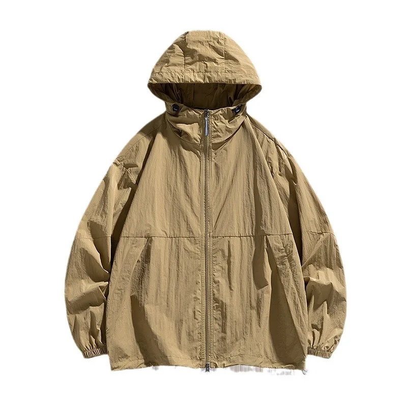 UPF50+ Anti-UV Hooded Outdoor Coat Unisex Soft Thin Breathable Quick Dry Sunscreen Jacket Men Women Summer Sports Travel Apparel
