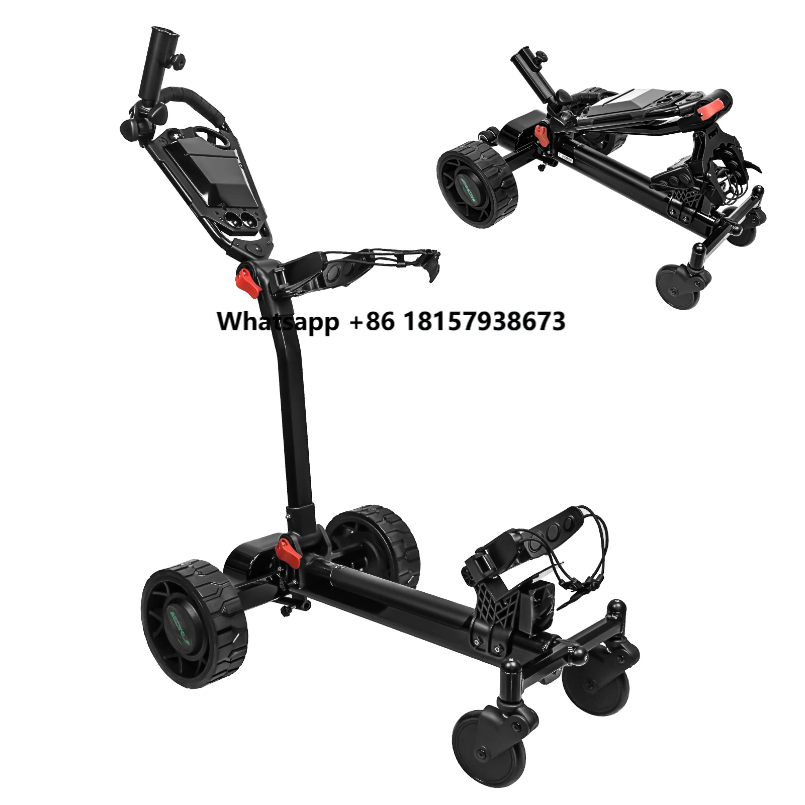 

2025 Professional Foldable Electric Golf Trolley Long Range Lithium Battery Electric Golf Push Cart With Remote and Follow