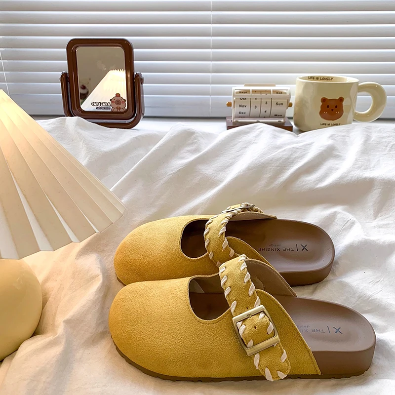 

Туфли с закрытым носком, женские шлепанцы на платформе, скандальная обувь Мэри Джейн 2024, женские тапочки с закрытым носком, 2024, женские тапочки на платформе Ne