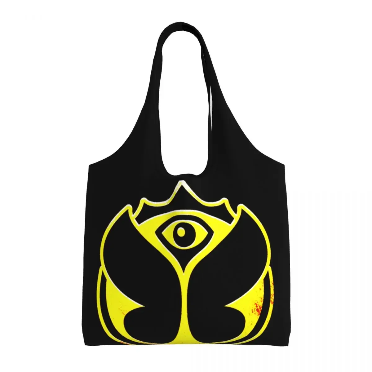 Custom Tomorrowlands Shopping Canvas Bags Women Capacity Groceries Belgian Electronic Dance Music Festival Tote Shopper Bags