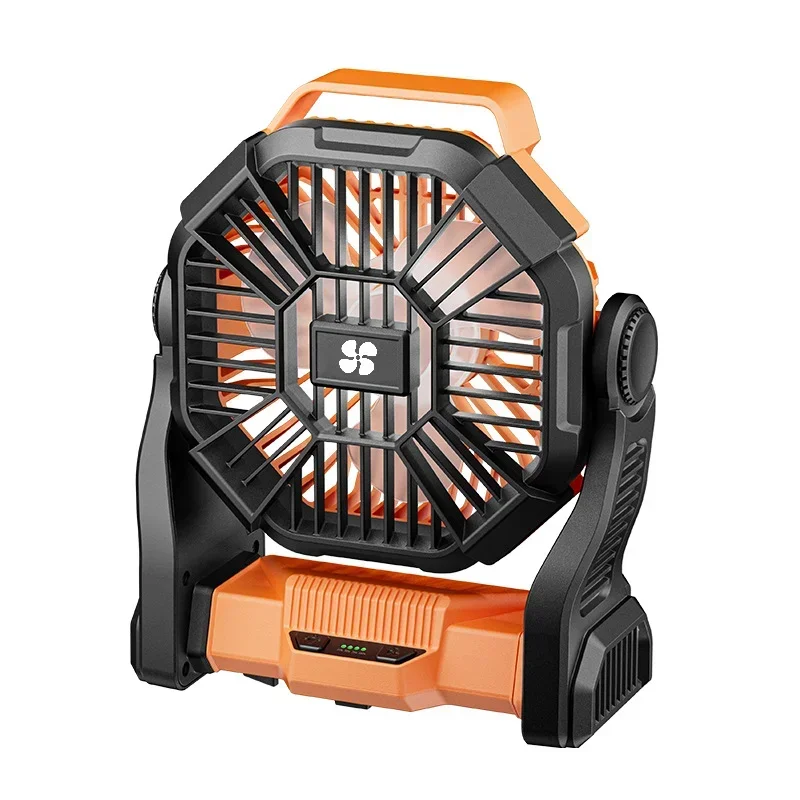 Portable Electric LED Fan Rechargeable Camping Fan Light Long Battery Life High-power Outdoor Fishing Camping Fan USB Charging