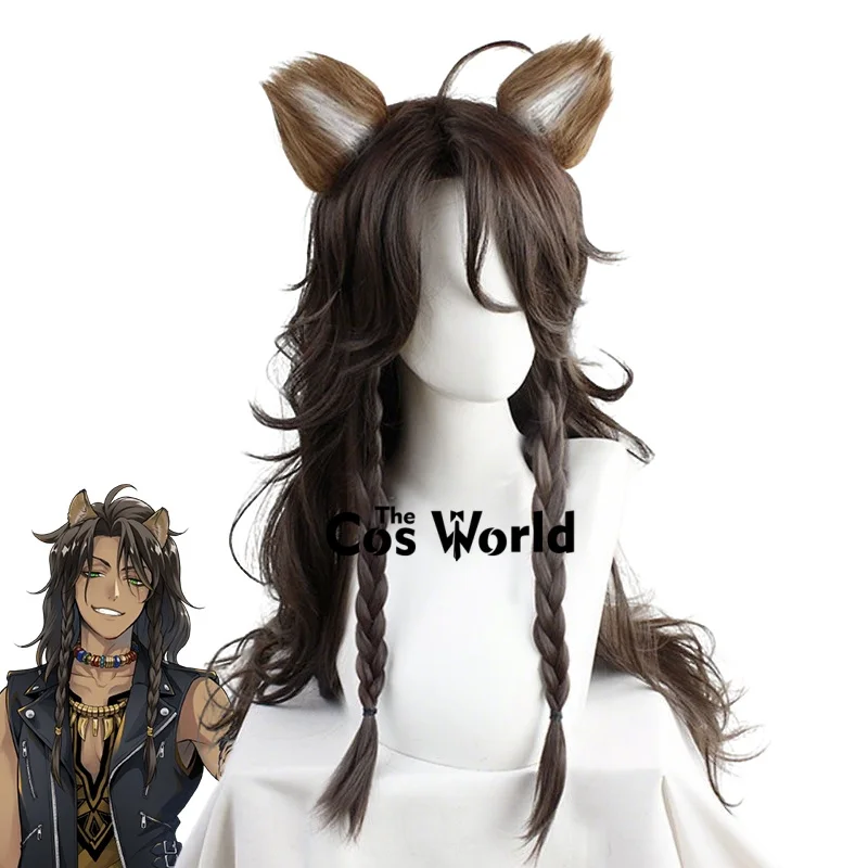 

Парик для косплея по игре Twisted Wonderland Savanaclaw Leona Kingscholar, синтетические волосы + шапочка для парика