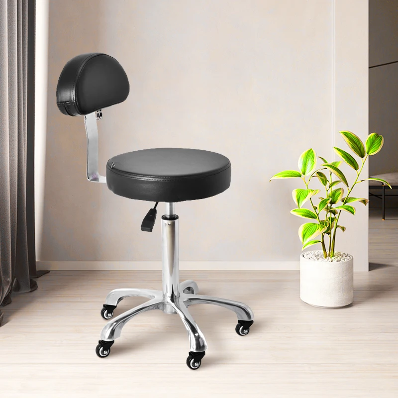 Luxury Hair Stylist Salon Stool Chair with Hydraulic Wheels for Barbershop Kitchen Living Room Outdoor Hotel Use