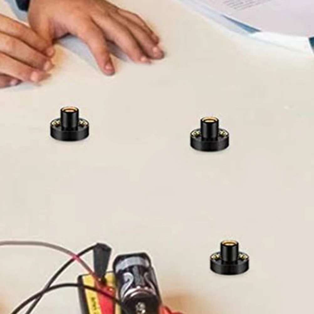

6pcs Screw Lamp Base Holder Sturdy Plastic Metal For Light Fixtures Diy Installation Mini Led Bulb Socket Lighting