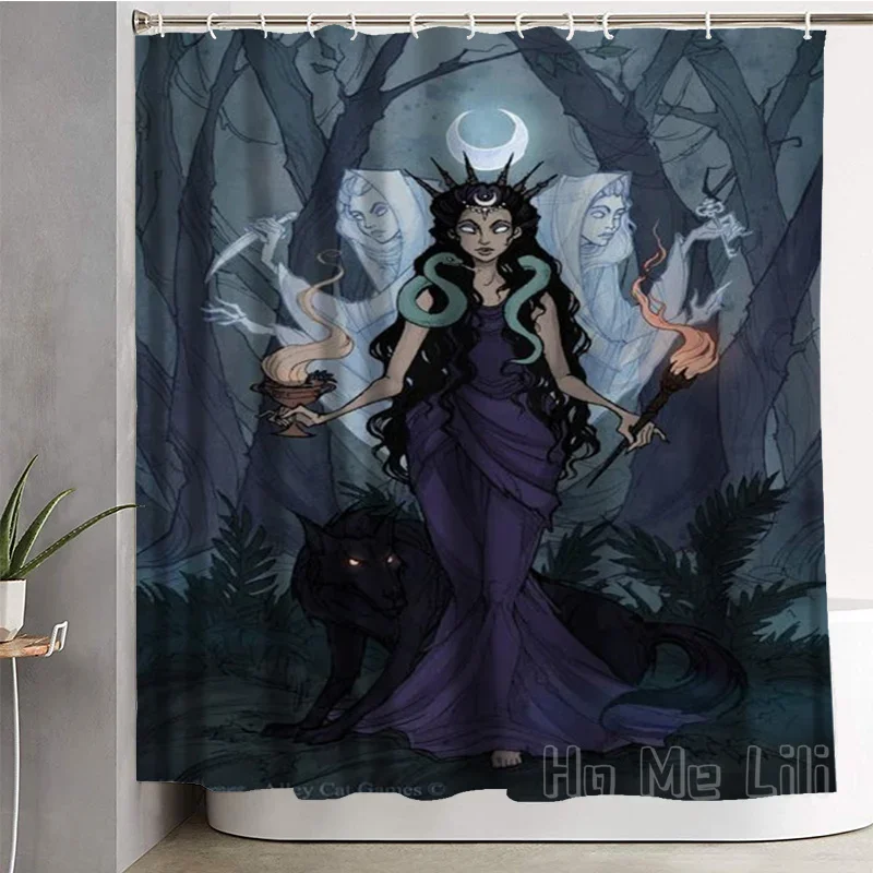 Greek Mythology The Moon Goddess Hecate Shower Curtain By Ho Me Lili Underworld Witch Supernatural Creature Punk Dark