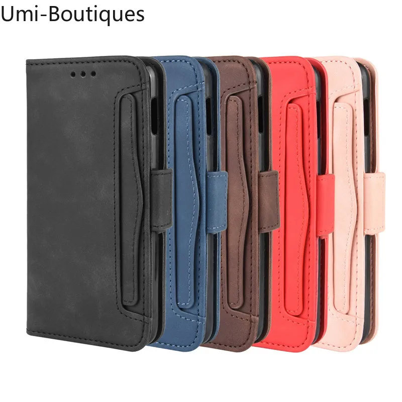 Многофункциональный чехол для Umidigi X S5 Pro Power 7S 7 Max 5 5S 3 Note 90C 90A 90 Ретро кожаный чехол с 5 слотами для книг и кошельком с откидной крышкой