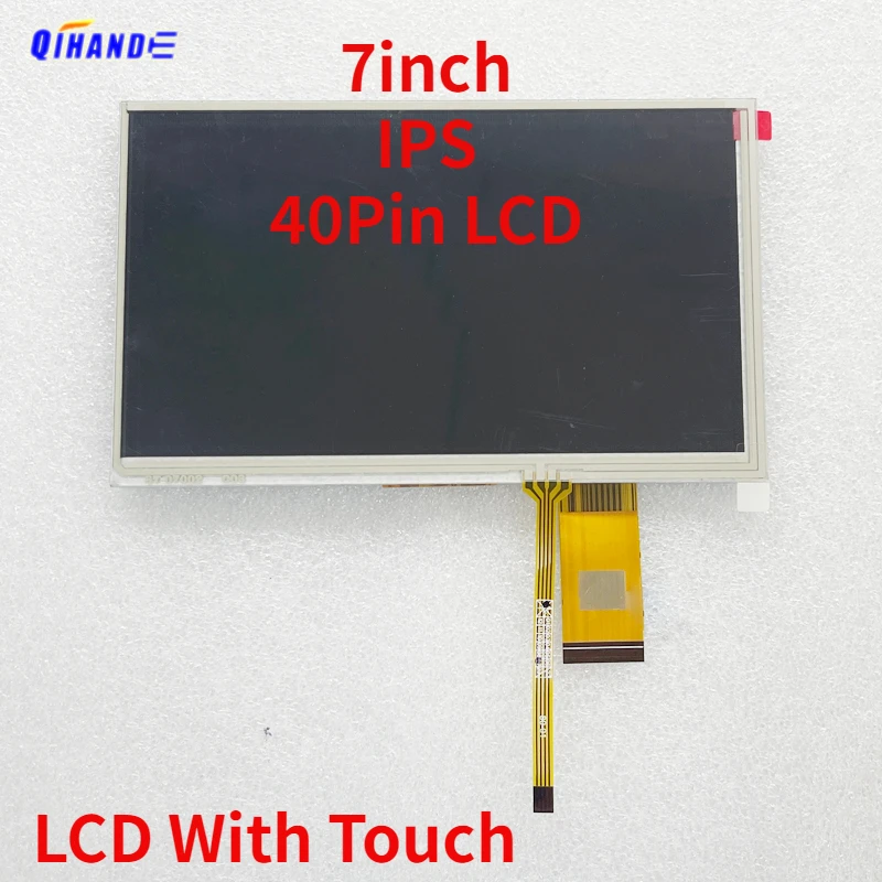 

7 inch 40 Pin IPS LCD Screen For Car Radio Navigation Universal 40pin 1024*600 With Touch Screen 165*100mm Ultra Thin 5MM 4Pin