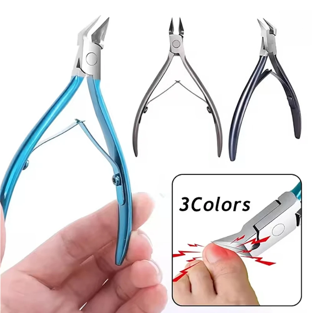Angled Curved Blade Nail Clipper For Toenail Finger Trimming Ingrown Hard Nails Professional Podiatrist Toe Nipper Spring Grip