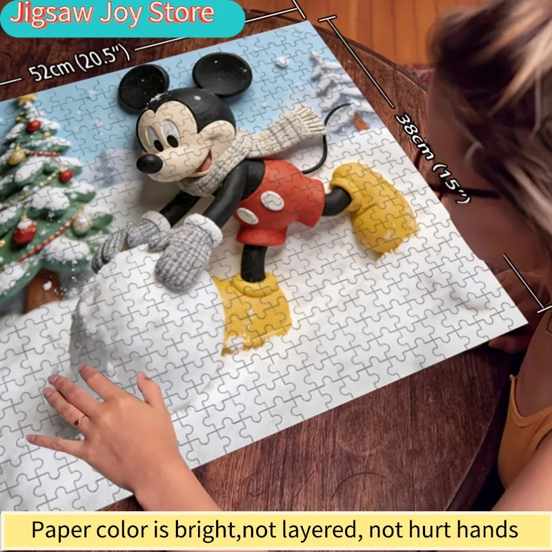 디즈니 디즈니 스티치와 미키 홈 데코레이션 프린트 직소 퍼즐 |   성인용 두뇌 게임에 적합하며, 가족 게임에 이상적입니다.