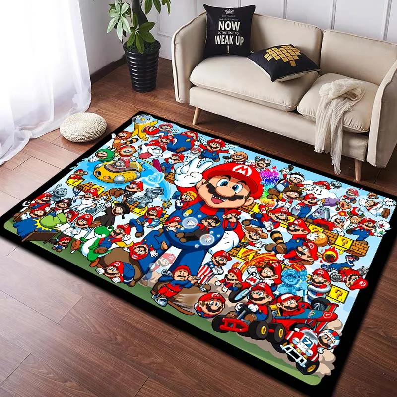 

Cartoon Nostalgia Game S-Super MarioB-Bros Printed Carpet Yoga Mat Home Living Room Bedroom Decoration Entrance Non slip Carpet