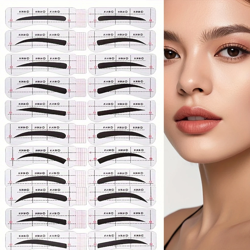 12 Types, Eyebrow Card，Eyebrow Sticker Set, Eyebrow Template Kit, Eyebrow Templates for Women wedding gift summer mother's day