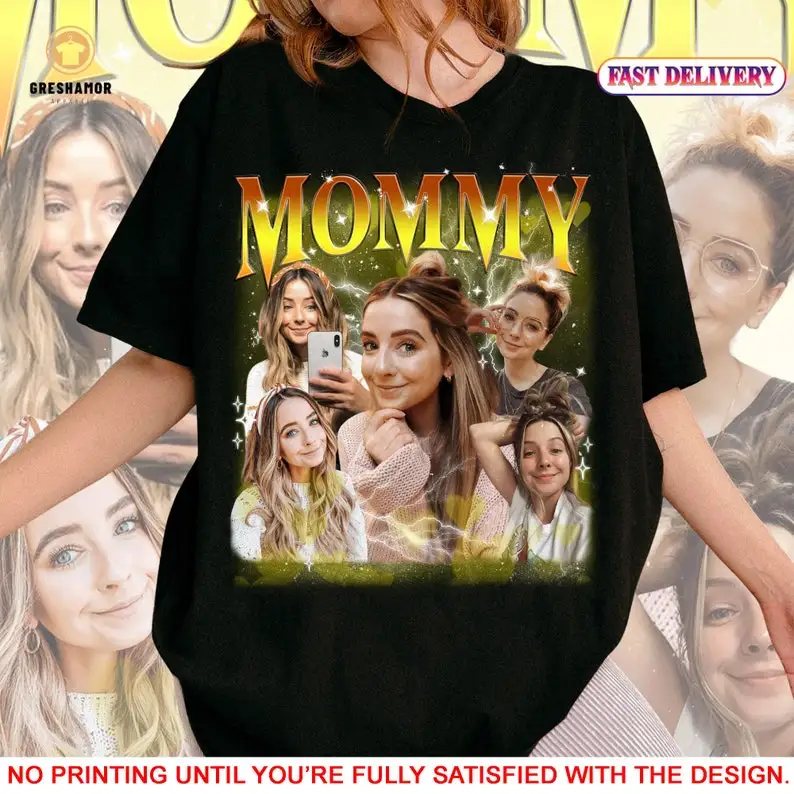 Custom Funny Photo Mommy T-Shirt, Personalized First Mothers Day Gift Idea for Mom Nana Grandma Gift, Shirt With Mama Face on It