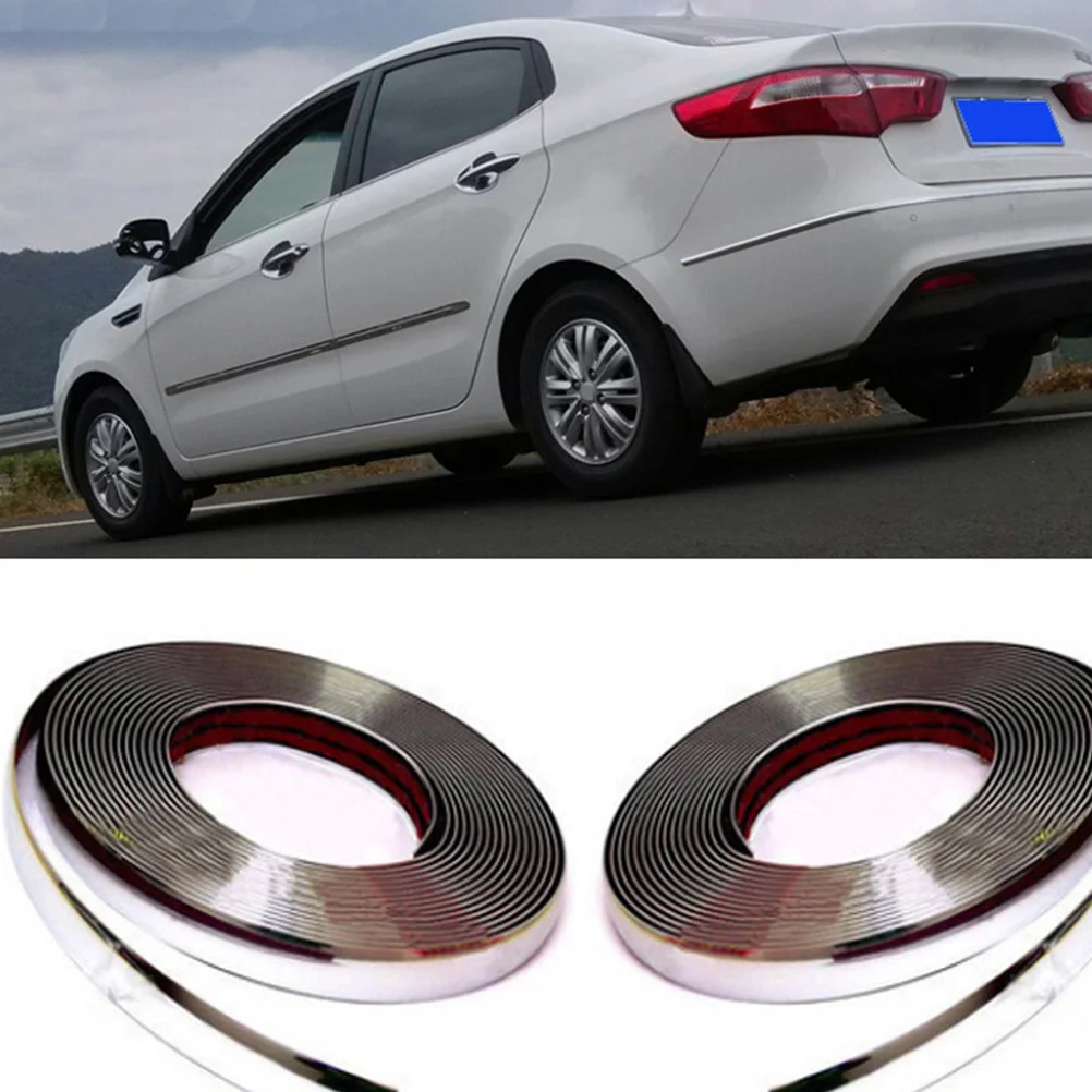 

Chrome Car Window Trim Strip Door Decorative Guard Protective Bumper Guard Waterproof Scratch Resistant Durable Easy