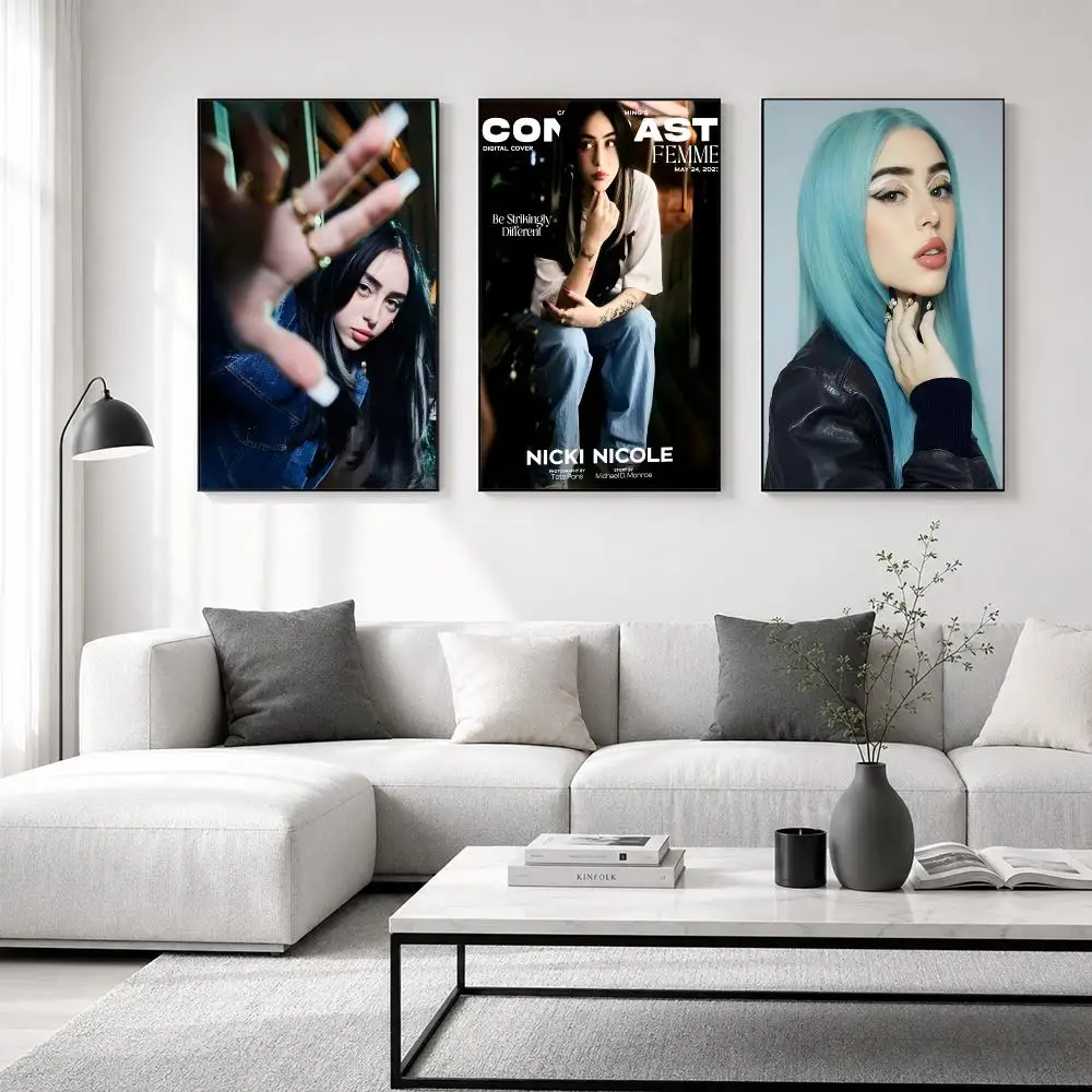 Singer Nicki Nicole Poster High-definition  poster stickers, suitable for bedroom, living room, home decoration