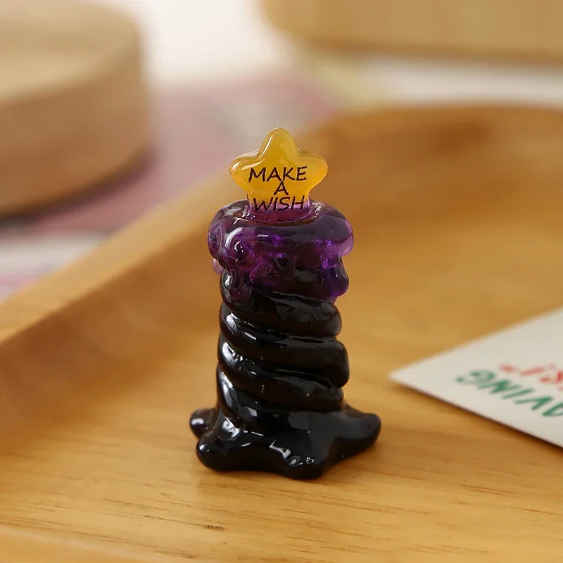 3 szt. Miniaturowe świeczki w kształcie gwiazdek do domku dla lalek, model do dekoracji świątecznych i akcesoriów do domu