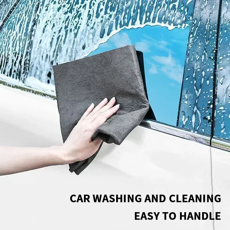 1pc Thickened Cleaning Cloth No Trace No Watermark Reusable Microfiber Rag Quickly Clean Towels Scouring Pad