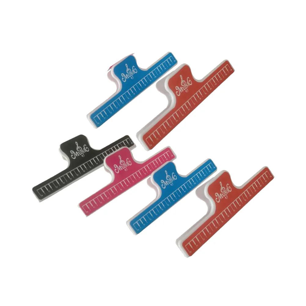 

6Pcs Piano Music Book Clips Transparent Skidproof Durable Folder for Holding Sheet Music Pages and Documents Securely