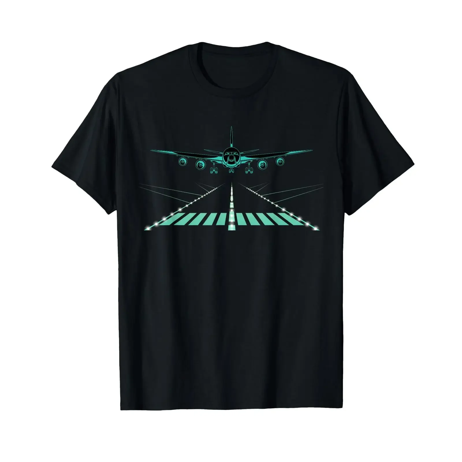 Flying airplane airport runway gift pilot T shirt vintage Washed Stretched fashion graphic designer clothes Casual streetwear