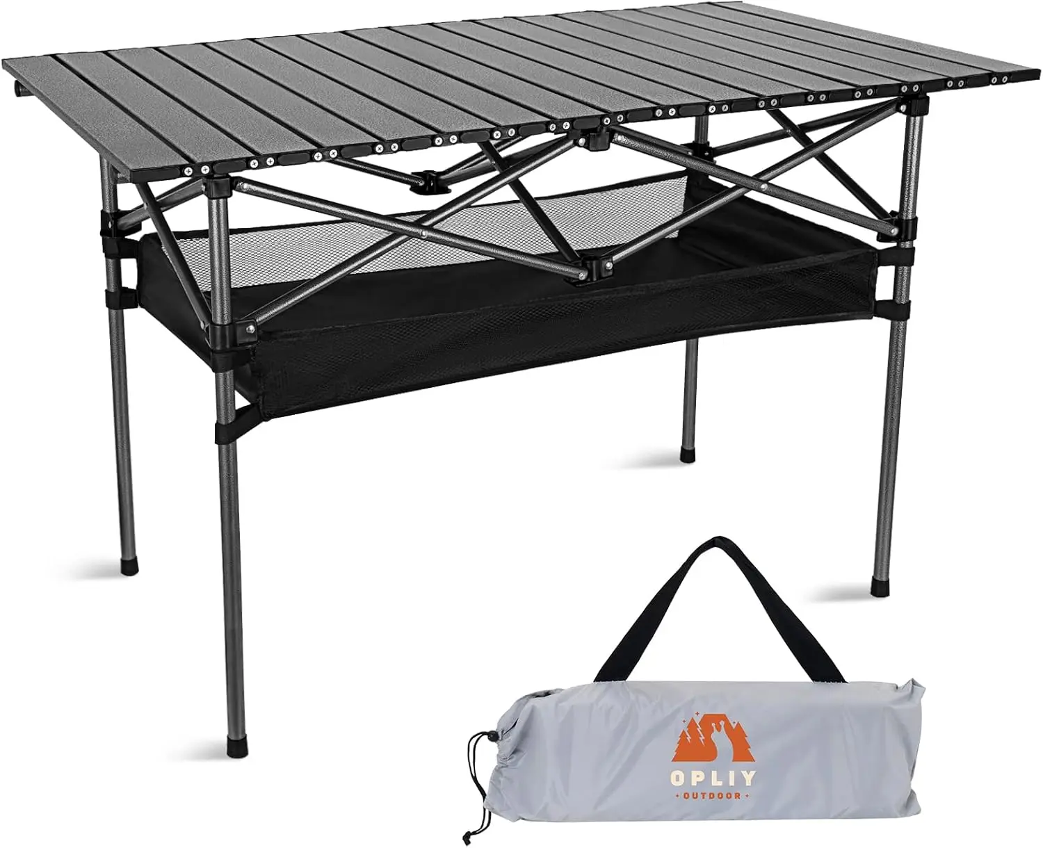 

Portable Folding Camping Table for 4-6 Persons Aluminum Collapsible Table Lightweight with Carry Bag for Camping Hiking Picnics