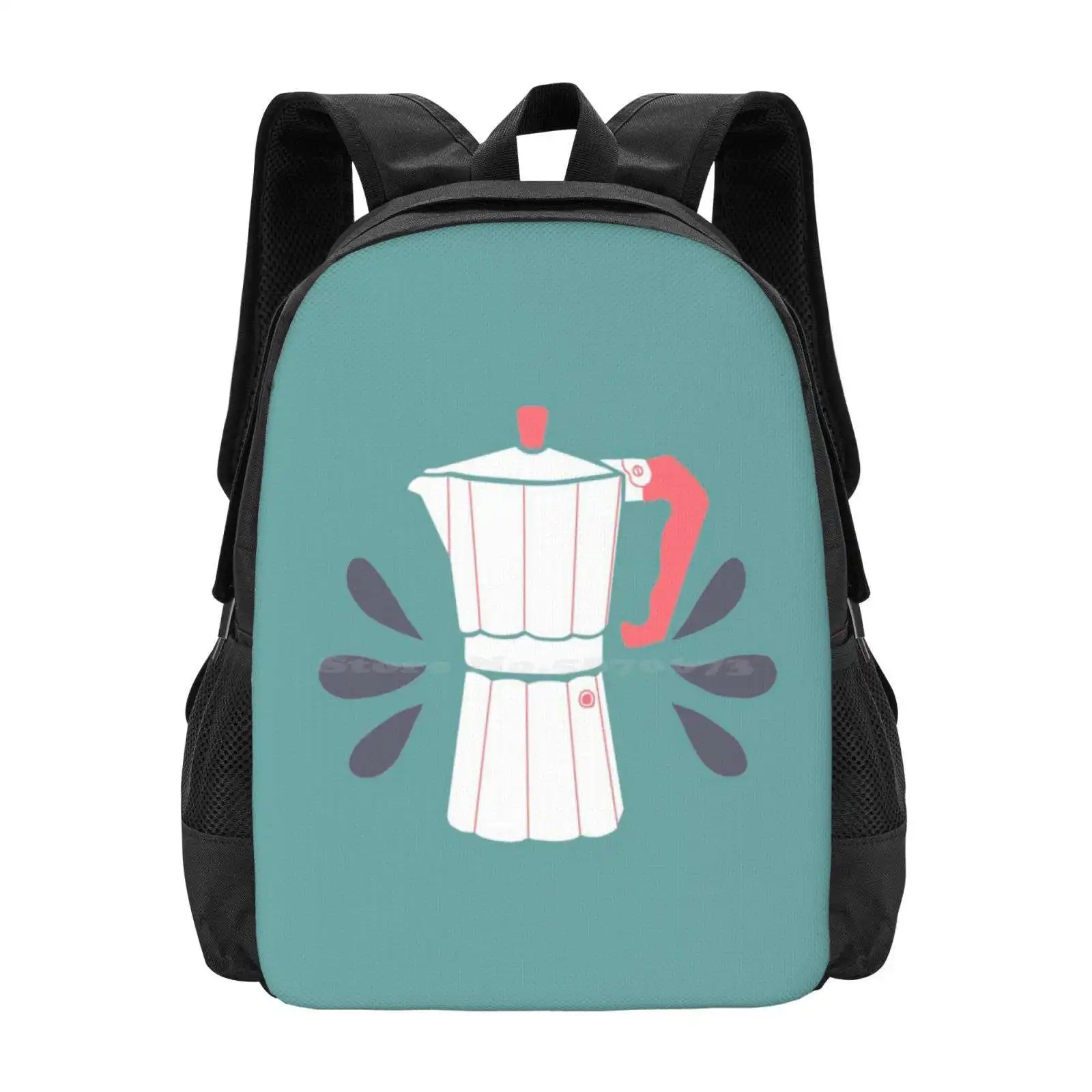 

Coffee Maker Bag Backpack For Men Women Girls Teenage Café Nature Coffeemaker Relax Inspiration Leaf Peaceful Life Plant