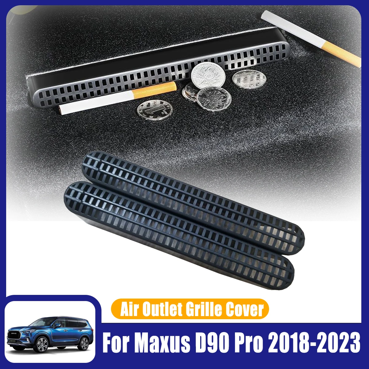 Air Vent Outlet Cover For Maxus D90 Pro 2018-2023 LDV D90 MG Gloster Car Accessories Under-Seat Protector Anti Debris Dust Mesh