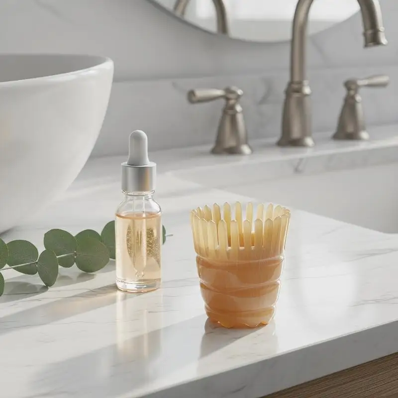 

Natural Horn Scalp Massage Comb with Wide Tooth for Hair Care