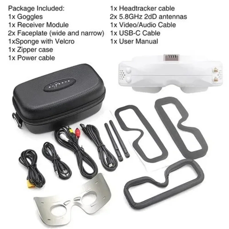 Горячая распродажа 2025 года SKYZONE SKY04X PRO 04X V2, видеоочки с отслеживанием головы, OLED-разрешение 1920X1080 Горячая распродажа 2025 года SKYZONE SKY04X PRO 04X V2, видеоочки с отслеживанием головы, OLED-разрешение 1920X1080