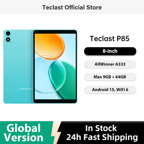 Teclast P85 Android 15 Tablet 8 Inch IPS 3+6GB RAM 64GB ROM A333 5-core Widevine L1 Wi-fi 6 Type-C 5000mAh Tablet PC Metal Body