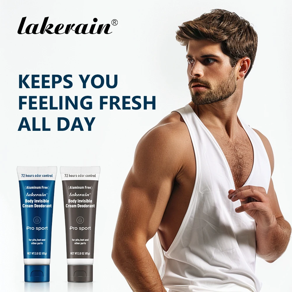 Body Invisible Deodorant 72h Long-lasting Odor Protection Natural Ingredients Aluminium Free Invisible Deodorizing Cream For Men