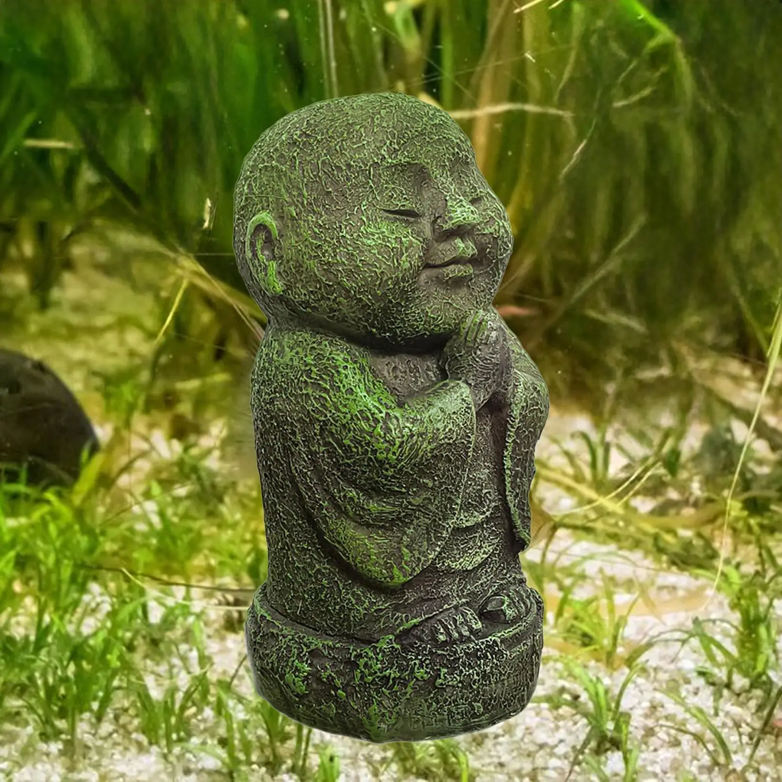 Monk Statue Zen Inspired Bookshelf Decoration Decorative Craft Little Monk Figurine for Tea House Office Home Hotel Fish Tank
