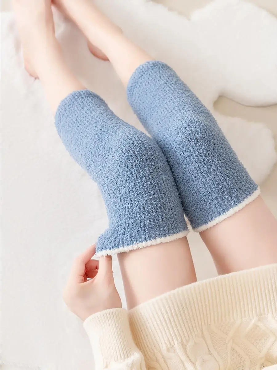 厚みのあるフリース膝パッド女性用冬用暖かい膝ウォーマー妊婦用関節保護家庭用保護具