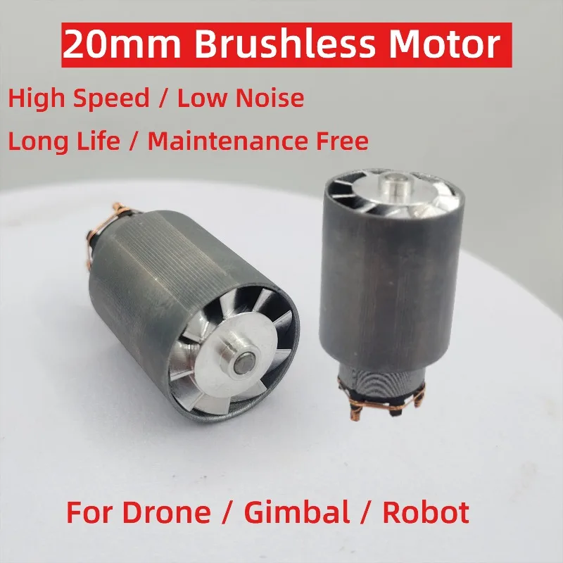 

20mm Brushless DC Motor 3.7V 7.4V 12V 16.8V 21V High Speed Micro Low Noise for Drone Robot Mini Motor