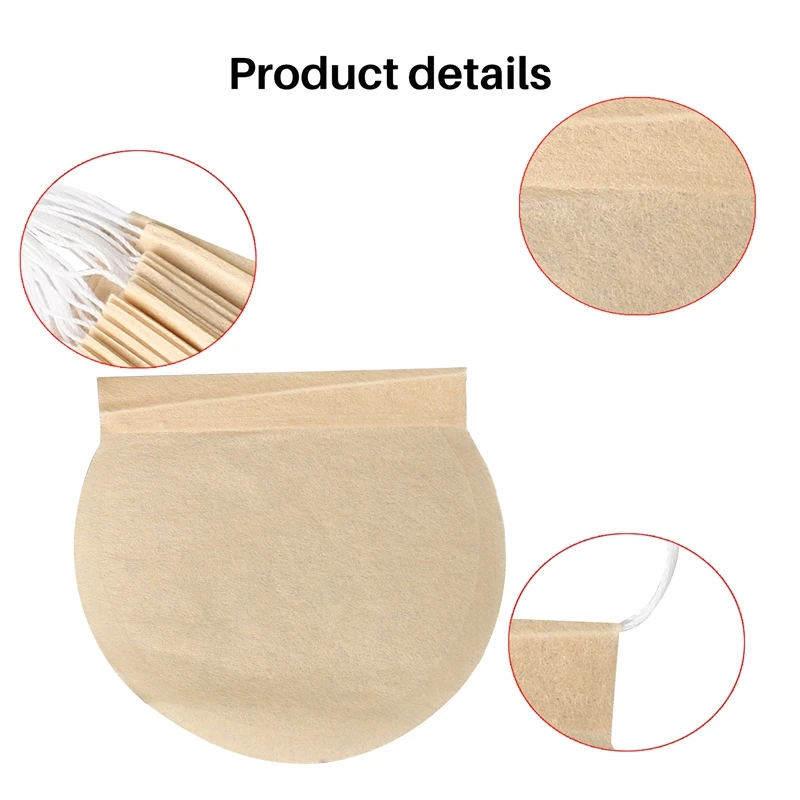 Tea Bags, 300Pcs Disposable Empty Tea Bags Tea Infuser Drawstring Teabags Safe Natural Material Tea Bags For Loose Leaf Herbs Te