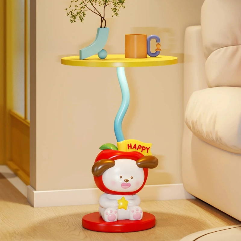 

Cartoon Dog Side Table Living Room Small Coffee Table Creative Children's Room Bedside Table Storage Rack Nordic Decor Furniture