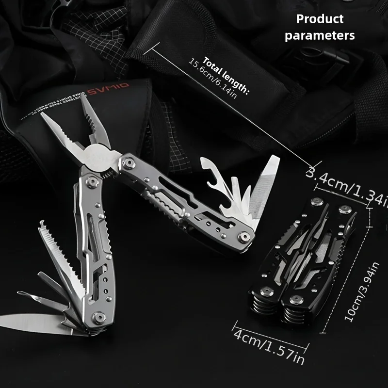 Stainless Steel Multi-tool Pliers Outdoor Combination Knife Pliers Folding Portable Multi-purpose Pliers Tools image 3