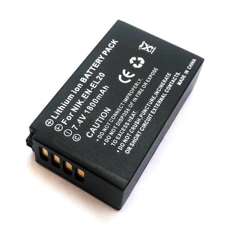 7.4V 1800mAh EN-EL20 EN EL20 Camera Battery For Nikon Coolpix P950 P1000 Nikon1 J1 J2 J3 For Nikon1 A AW1 Coolpix 1 S1, 1 V3