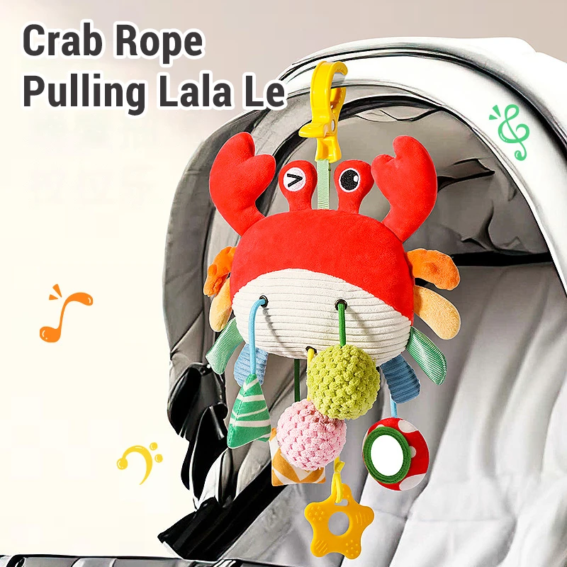 Baby Plush Toys Car Seat Stroller Toys 0-6 Months Crab Zebra Baby Infant Newborn Stroller Toys Hanging Rattle Toys Birthday Gift