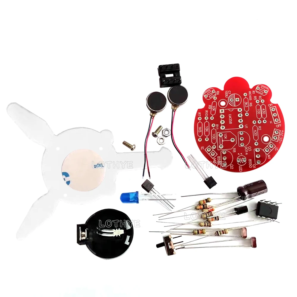 Photosensitive Firefly Kit Mobile Robot Electronic DIY Welding Parts Breathing Light Fun Electronic Manufacturing Circuit Board