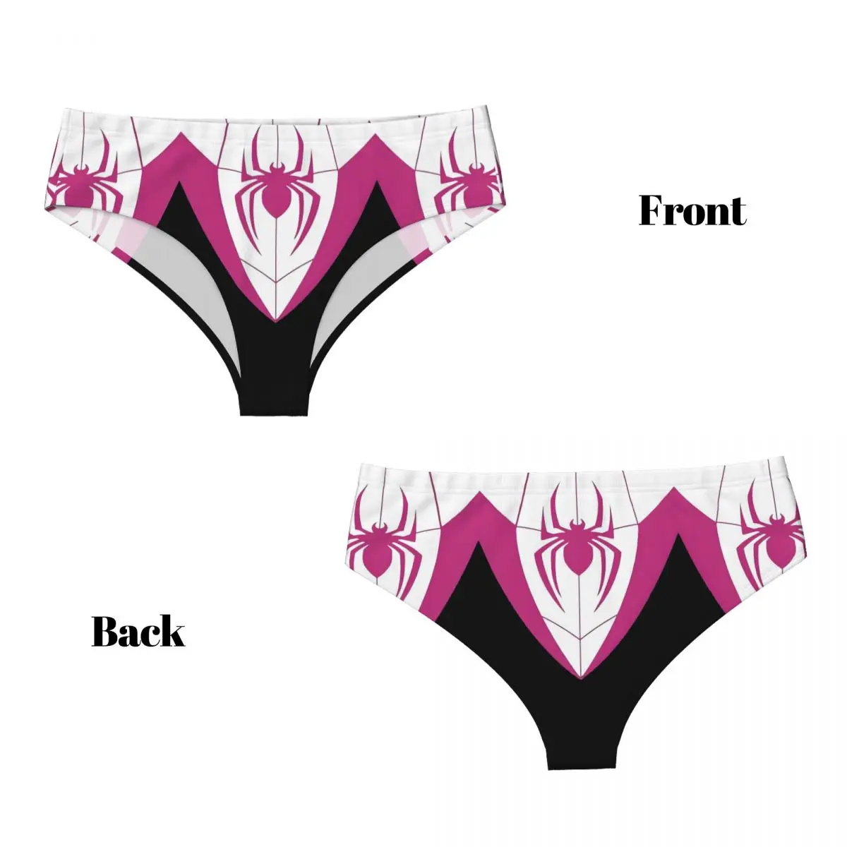 Custom Women Gwen Super Hero Spider Man Panties Breathable Hot Skin Briefs Underwear