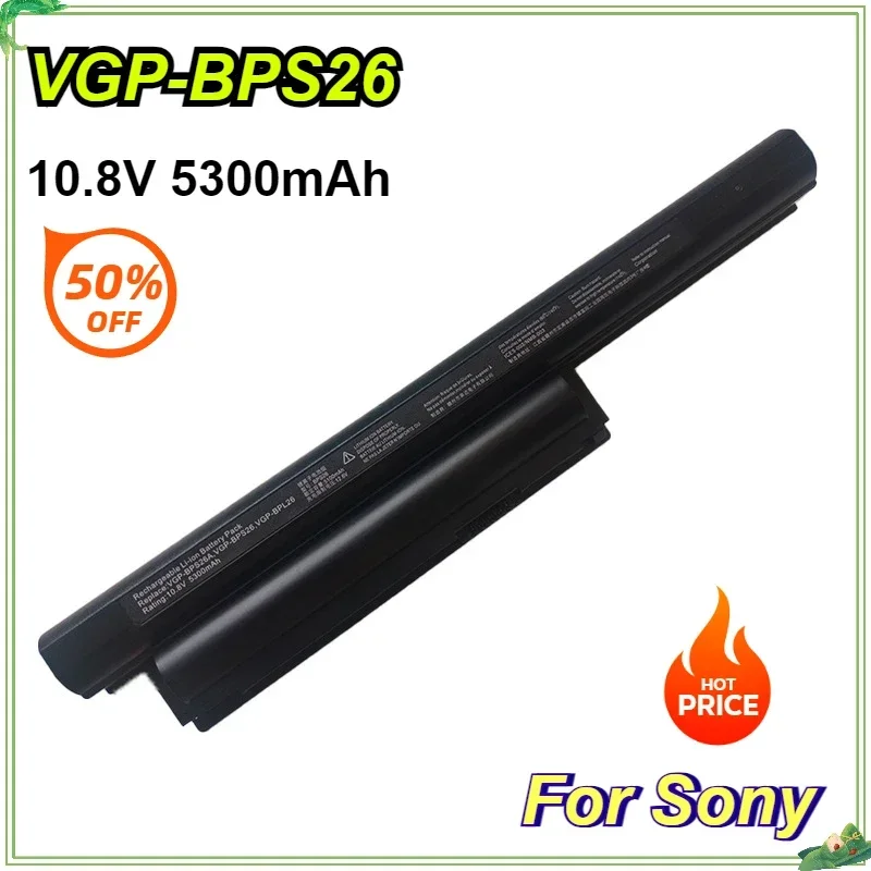 

Laptop Battery for Sony Vaio BPS26 VGP-BPL26 VGP-BPS26 VGP-BPS26A SVE14A SVE15 SVE17 VPC-CB VPC-EG VPC-CA VPC-EH 10.8V 5300mAh