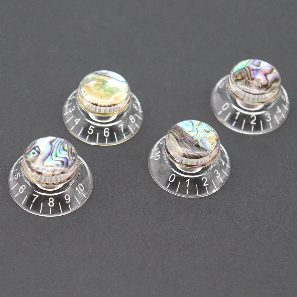 3 Stück/4 Stück Gitarrenknöpfe Abalone Top Bell Top Hat Speed Volume Tone Knob für LP ST Gitarre – Detail 7