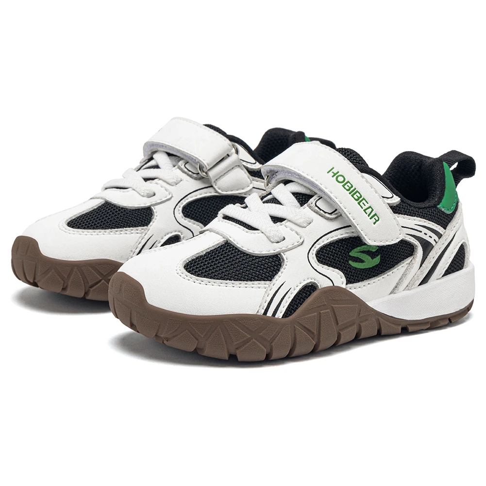 HOBIBEAR Kinder-Sneaker mit breiter Zehenbox, Klettverschluss, rutschfeste Wanderschuhe, Kunstleder-Mesh, Outdoor-Sneaker für Kleinkinder – Detail 9