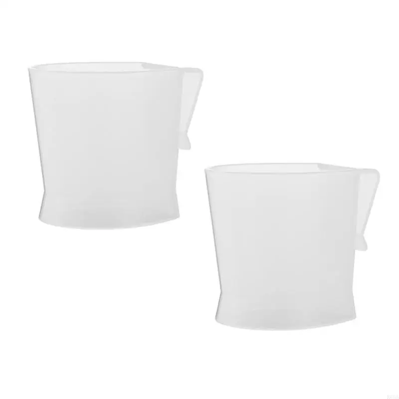 

R66A Clear PP Refrigerator Door Mounted Storage 2Pcs Portable Yogurts Bottle Holder