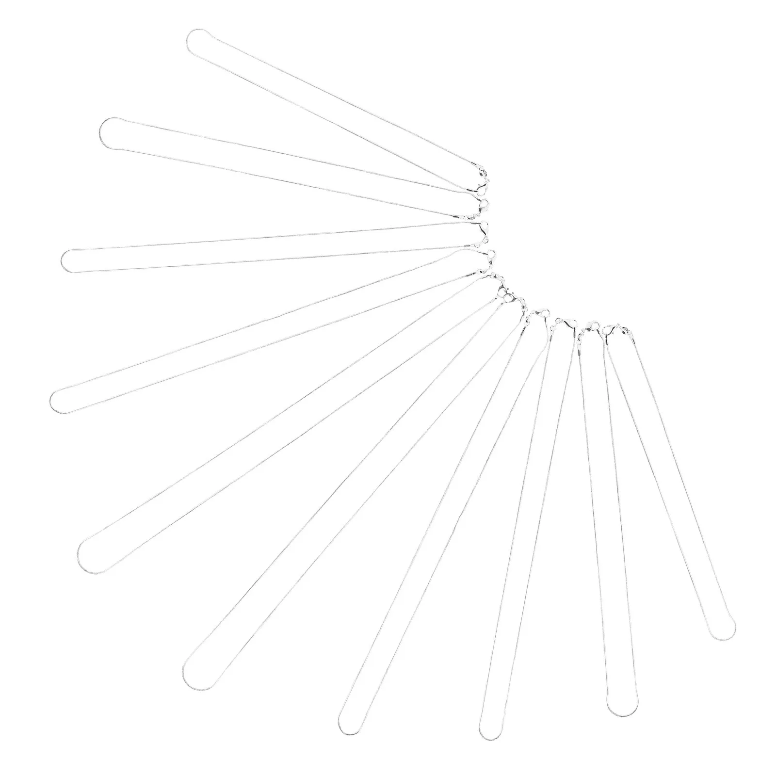 

Набор из 10 серебряных цепочек-змейок, 16, 18, 20, 22 дюйма, с прочной застежкой-карабином, легко надевать, безупречное качество изготовления, подходит для большинства.