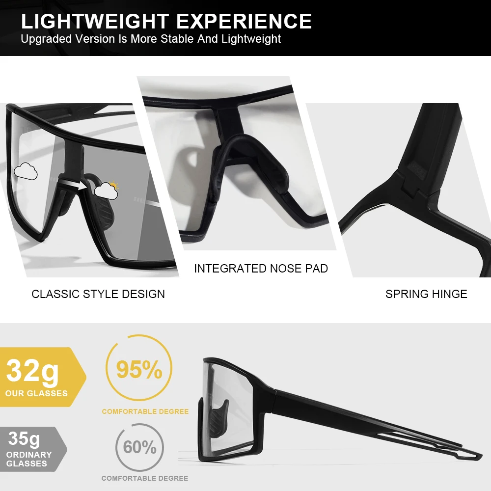 CRIXALIS خمر إطار كامل النظارات الشمسية اللونية للرجال الرياضة الدراجات تشغيل نظارات شمسية مضادة للانعكاس الظل UV400 #4