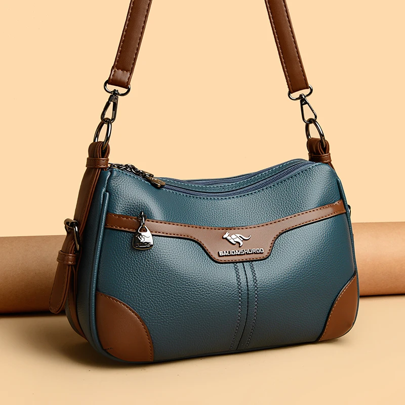 

Роскошные сумки, женские сумки, дизайнерские высококачественные кожаные сумки на ремне для женщин, 2025 г., повседневные однотонные сумки и сумки Sac